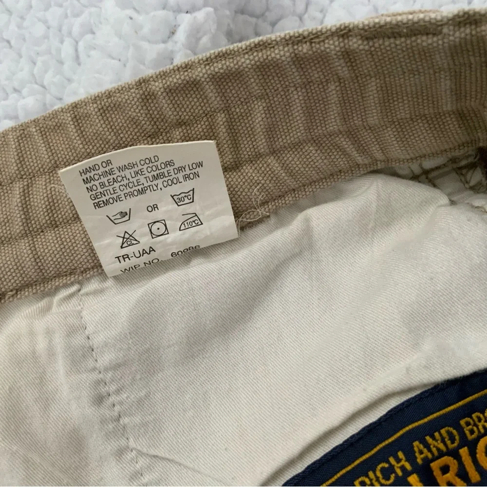 Woolrich Khaki Hiking Shorts Size 33 Ripstop Twill Pockets 100% Cotton Outdoors